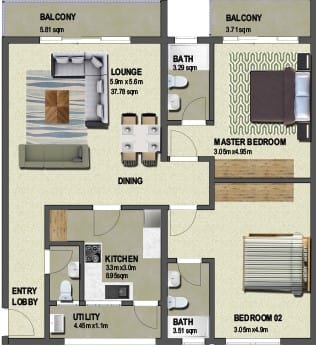 Image showcasing Floor Plans - Urban Dreams Apartments